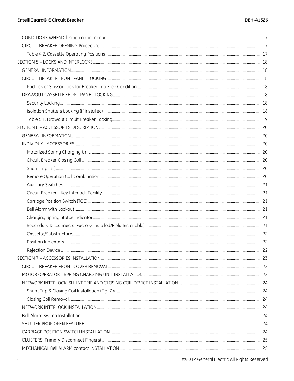 GE Industrial Solutions EntelliGuard E Circuit Breaker User Manual | Page 4 / 30