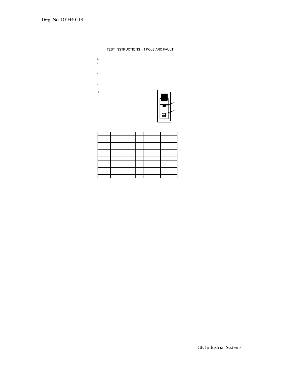 GE Industrial Solutions Q-Line 1 POLE ARC FAULT User Manual | 1 page