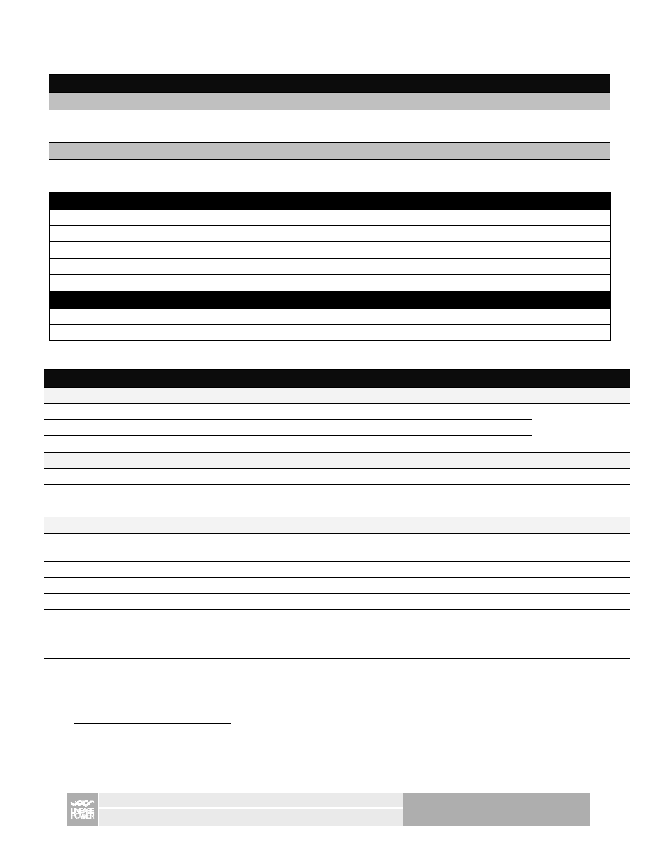 5 of 8, Specifications, Ordering information | GE Industrial Solutions J85480S1, L20 – L29 Compact Power Line Shelves User Manual | Page 5 / 8
