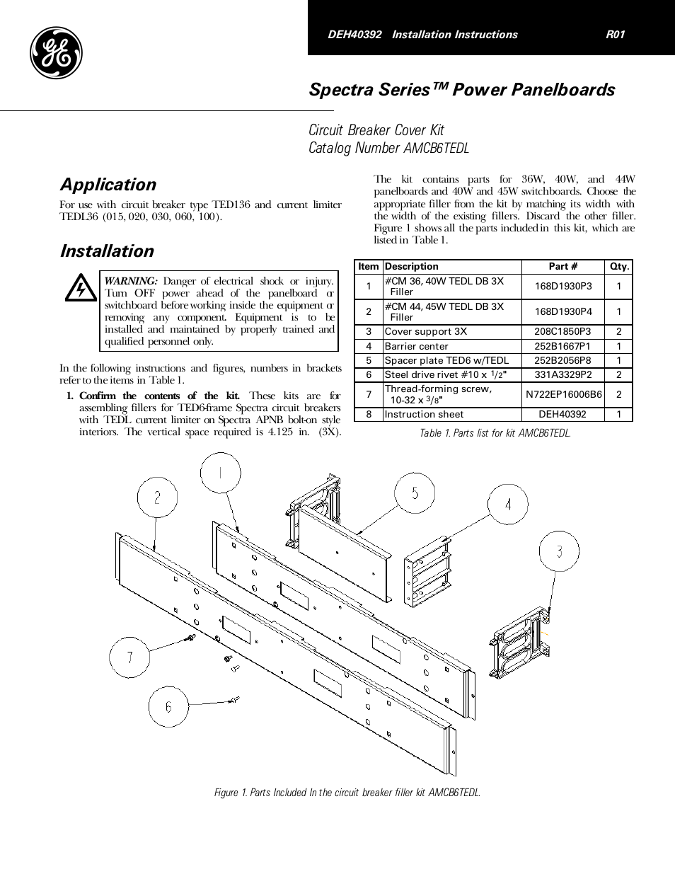 GE Industrial Solutions Spectra Series Power Panelboards User Manual | 2 pages