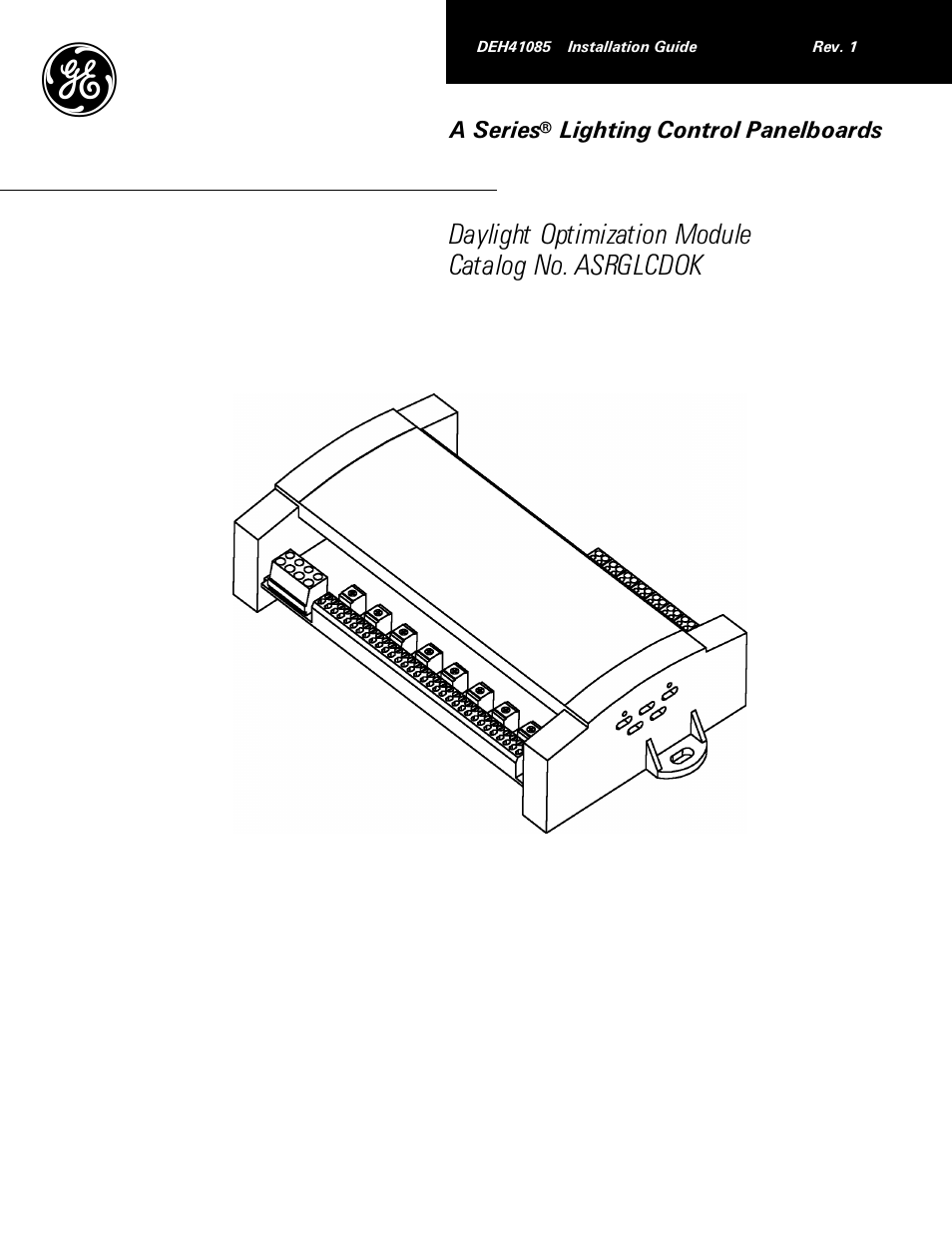 GE Industrial Solutions A Series Lighting Control Panelboards ASRGLCDOK User Manual | 4 pages