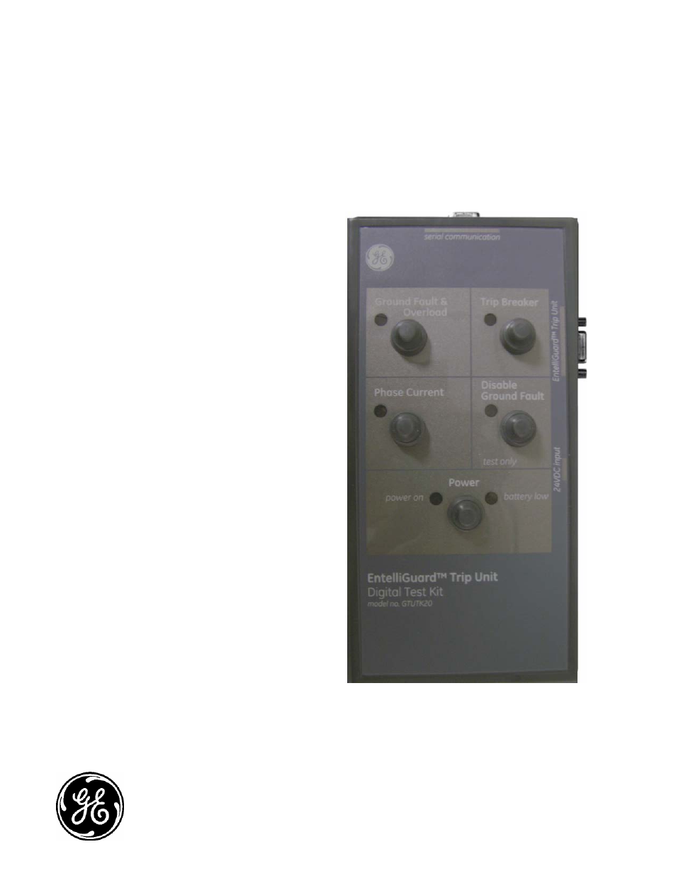 GE Industrial Solutions EntelliGuard G Digital Test Kit User Manual | 8 pages