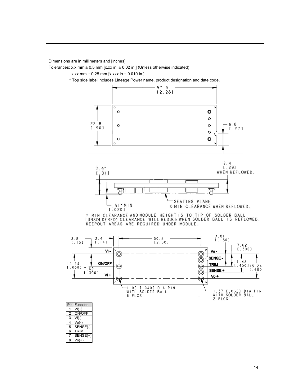 GE Industrial Solutions ESTW004A2C Series User Manual | Page 14 / 18
