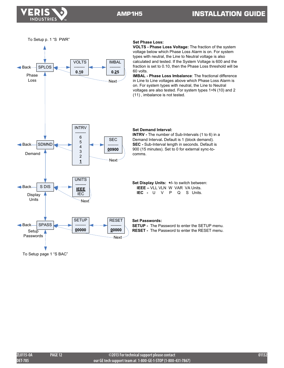 Installation guide, Amp1h5 | GE Industrial Solutions AMP1H5 User Manual | Page 12 / 24