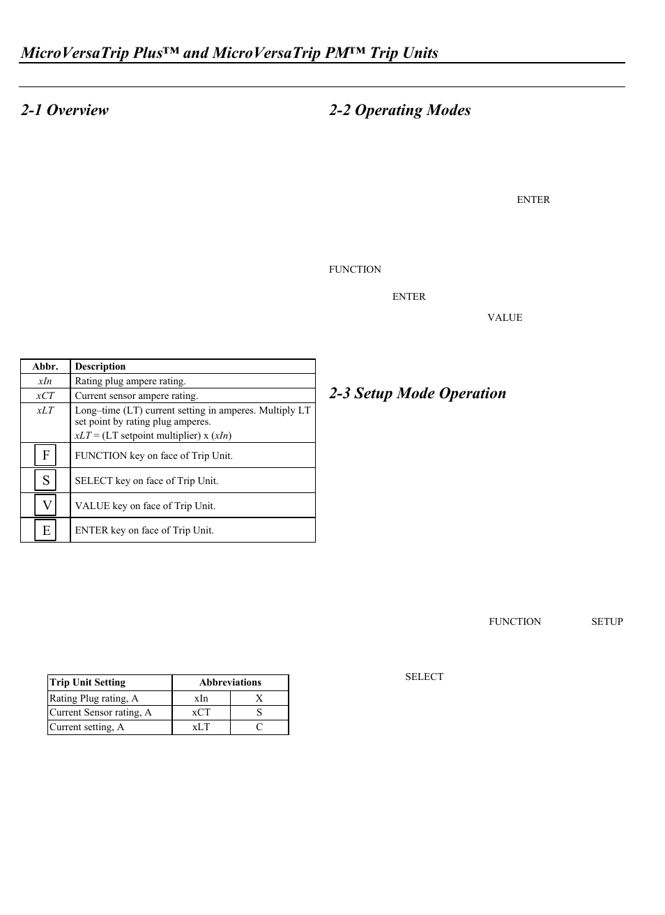 1 overview, 2 operating modes, 3 setup mode operation | GE Industrial Solutions WavePro Low-Voltage Power Circuit Breakers User Manual | Page 16 / 40