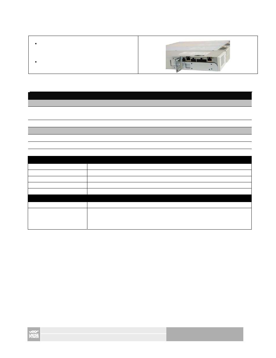 6 of 10, Specifications | GE Industrial Solutions J85480S1, L1 – L14 Compact Power Line Shelves User Manual | Page 6 / 10