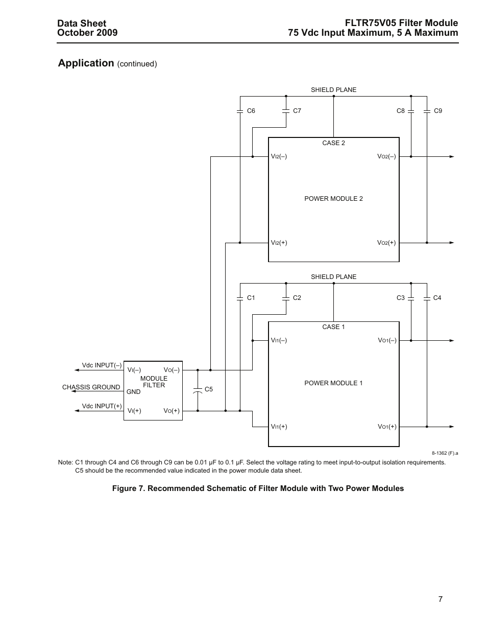 Application | GE Industrial Solutions FLTR75V05 Filter Module User Manual | Page 7 / 13