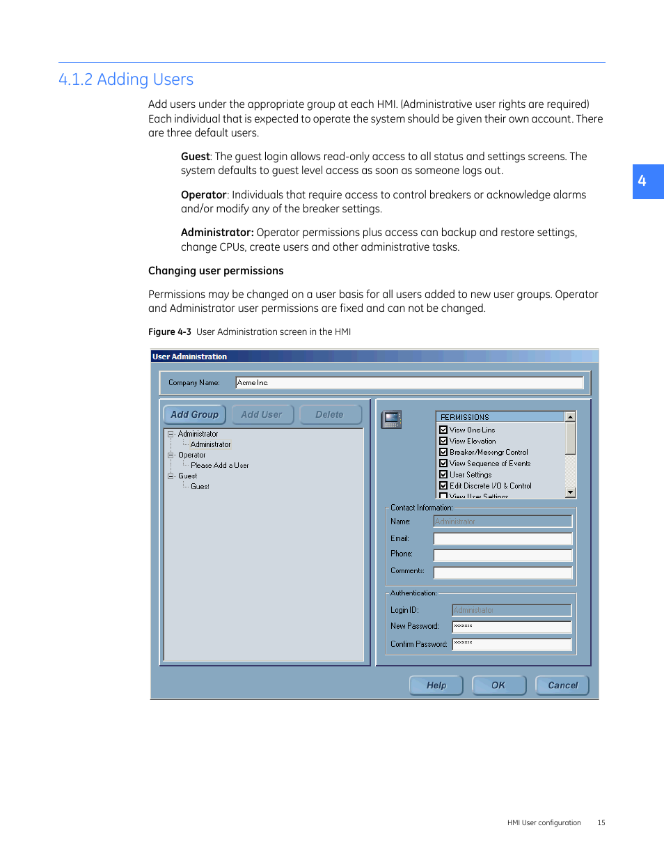 2 adding users | GE Industrial Solutions Entellisys 4.0 System Administrator Manual User Manual | Page 15 / 72