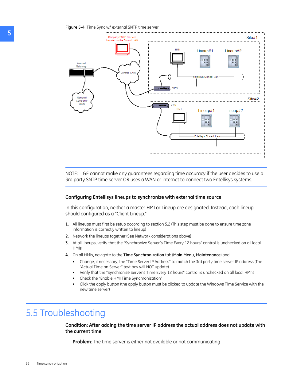 5 troubleshooting | GE Industrial Solutions Entellisys 4.0 System Administrator Manual User Manual | Page 26 / 72