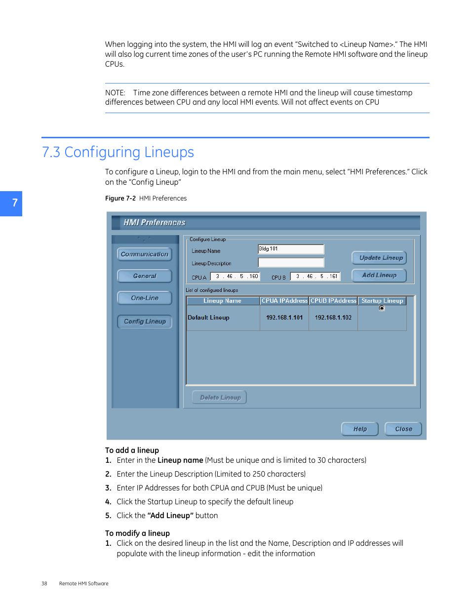 3 configuring lineups, Hmis, see | GE Industrial Solutions Entellisys 4.0 System Administrator Manual User Manual | Page 38 / 72