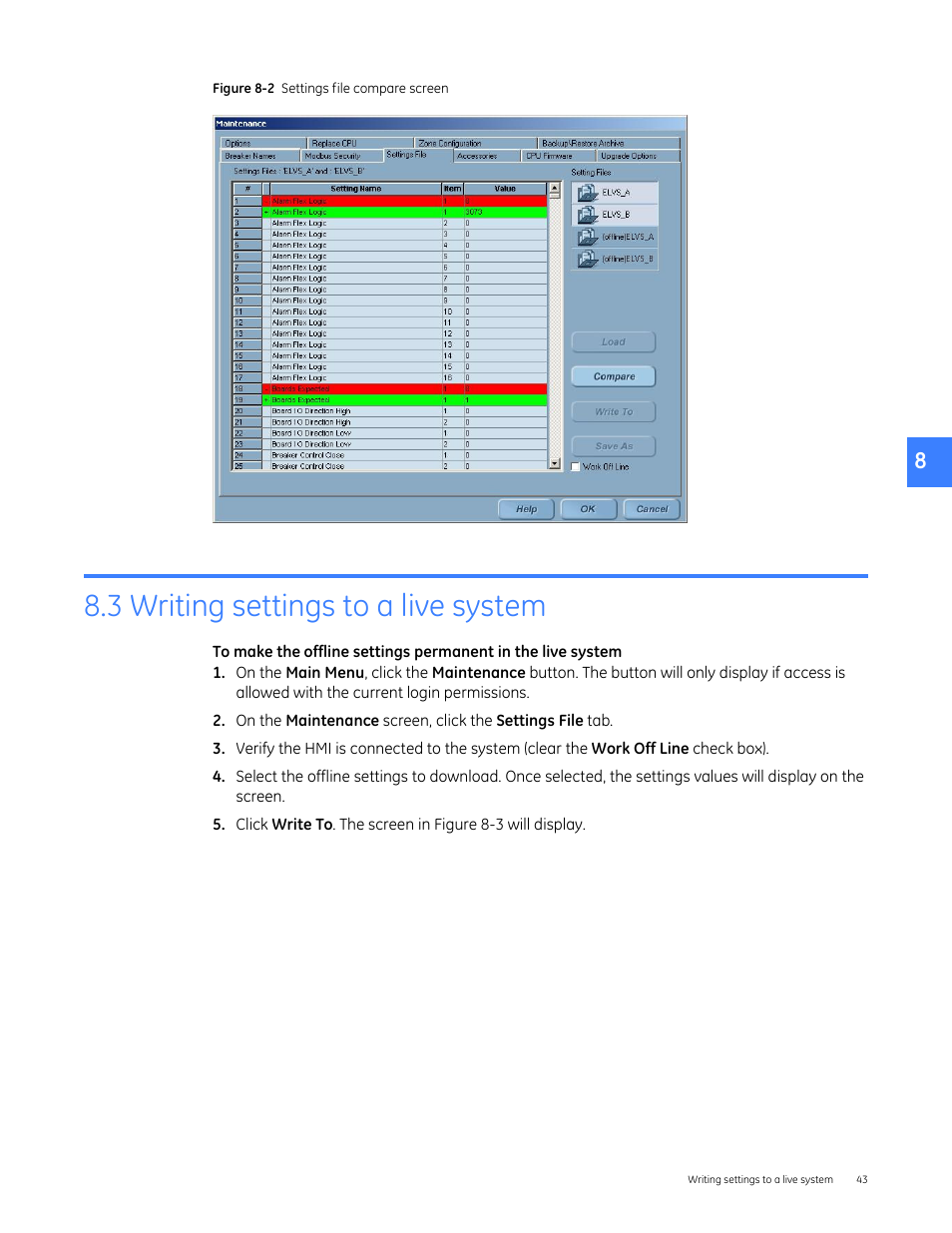3 writing settings to a live system, For detai | GE Industrial Solutions Entellisys 4.0 System Administrator Manual User Manual | Page 43 / 72