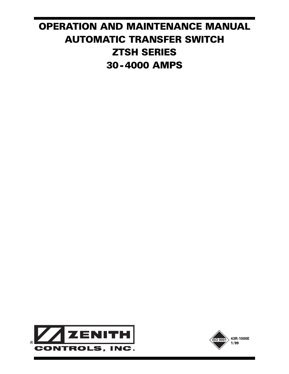 GE Industrial Solutions ZTSH SERIES 30-4000 AMPS User Manual | 37 pages