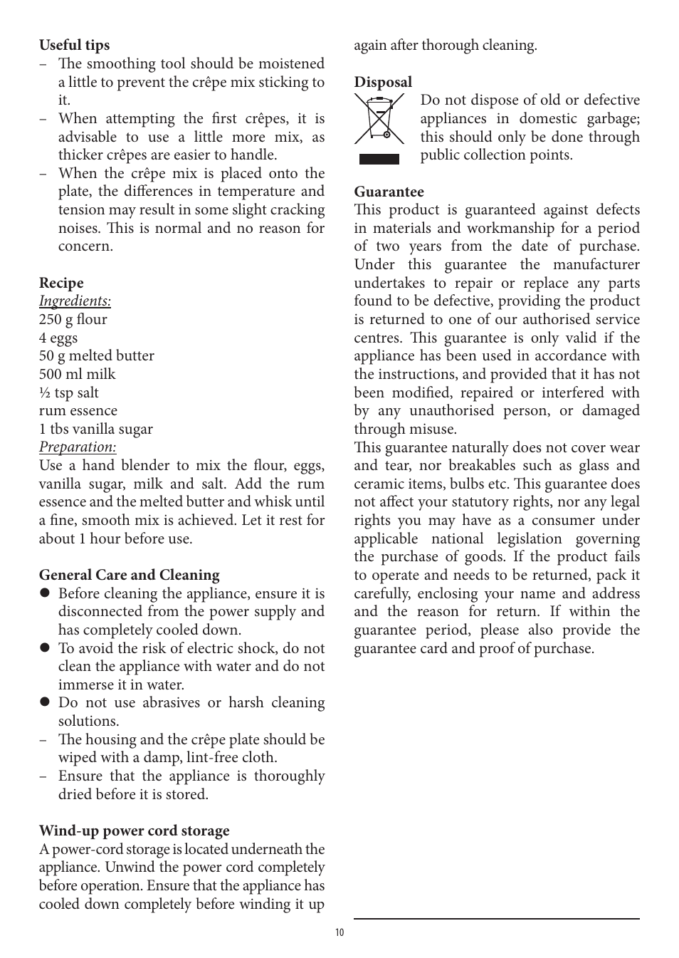 SEVERIN CM 2196 User Manual | Page 10 / 50