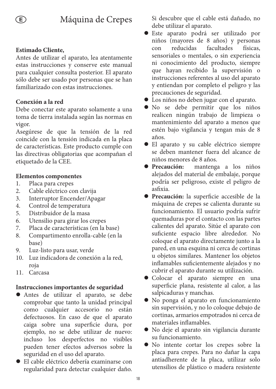 Máquina de crepes | SEVERIN CM 2196 User Manual | Page 18 / 50