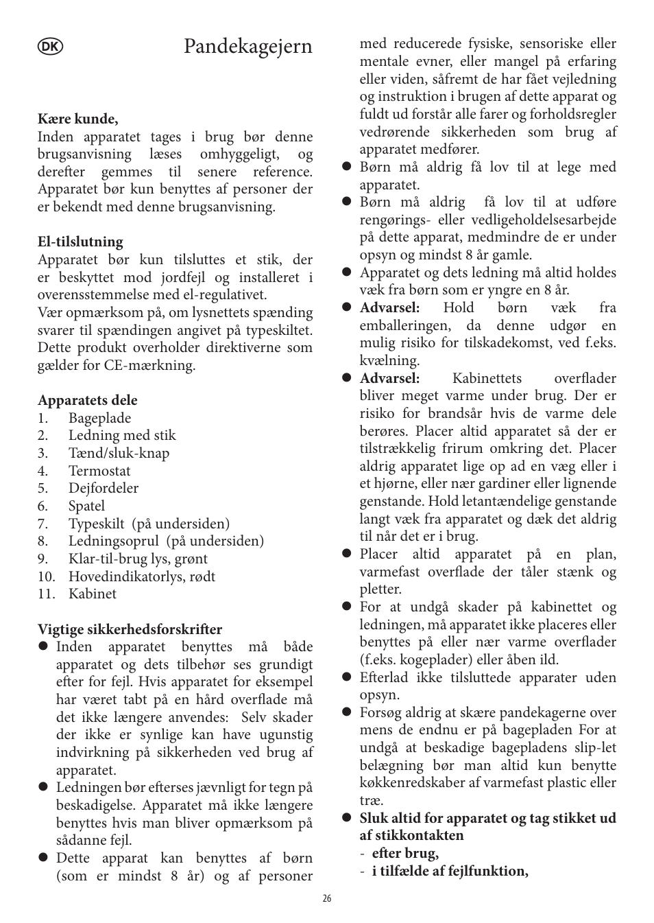 Pandekagejern | SEVERIN CM 2196 User Manual | Page 26 / 50