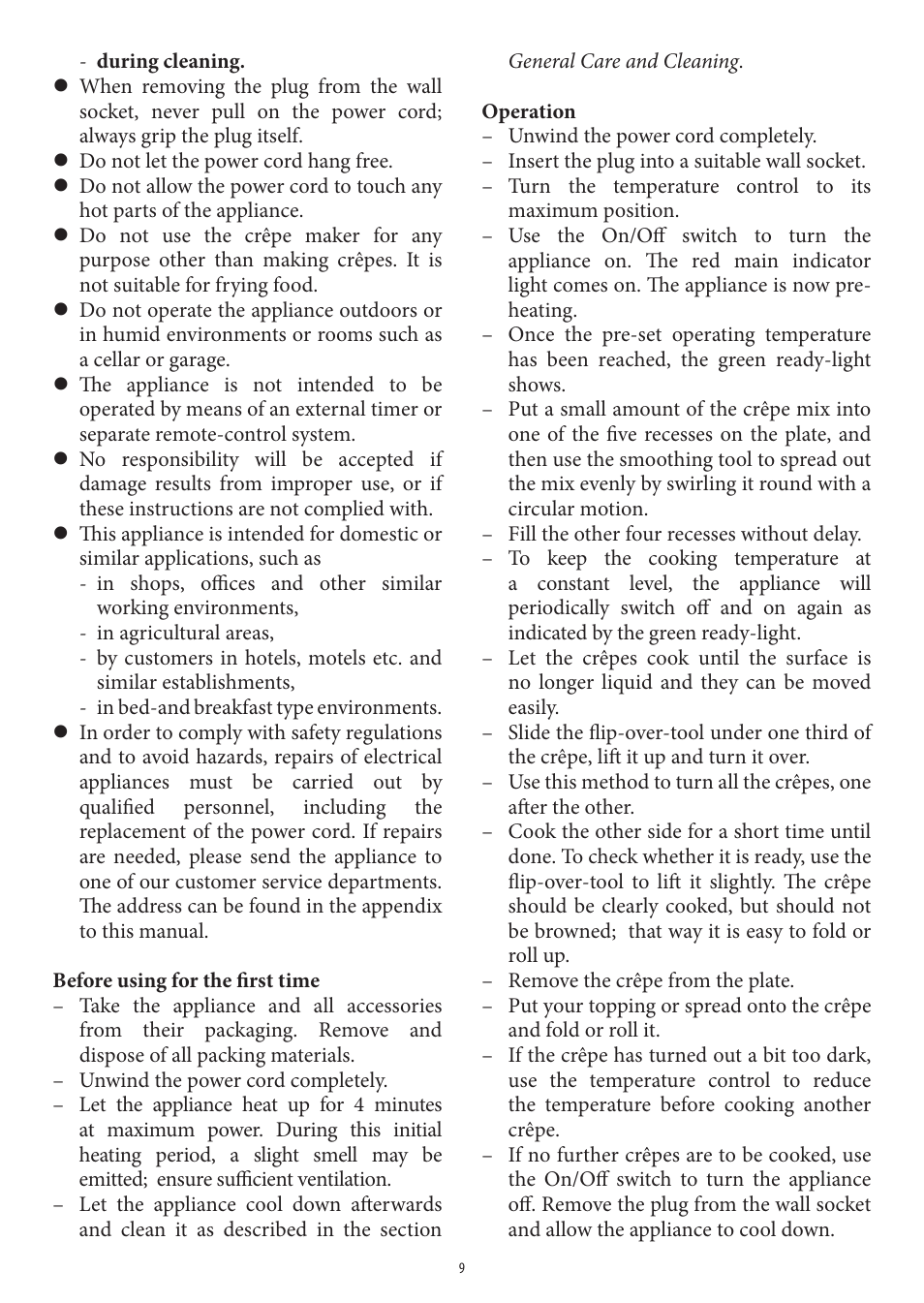 SEVERIN CM 2196 User Manual | Page 9 / 50
