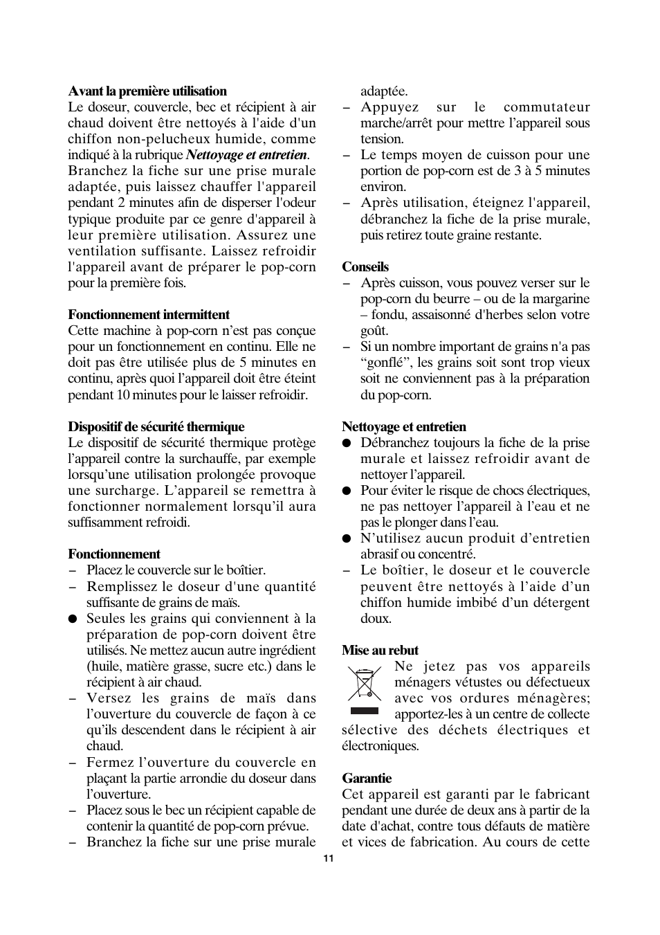 SEVERIN PC 3751 User Manual | Page 11 / 42