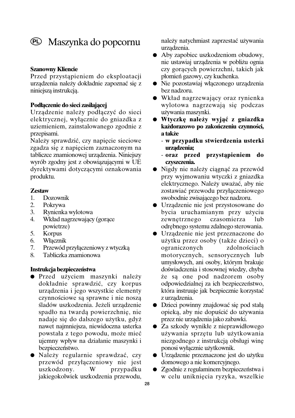 Maszynka do popcornu | SEVERIN PC 3751 User Manual | Page 28 / 42