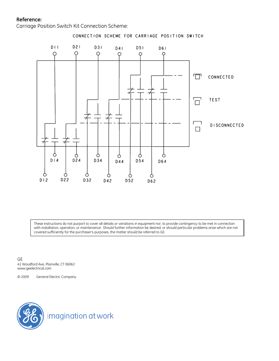 GE Industrial Solutions EntelliGuard G Carriage Position Switch Kit User Manual | Page 3 / 3