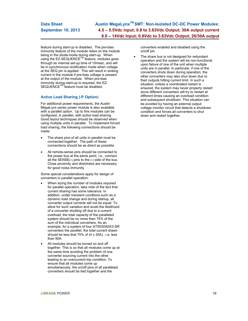 GE Industrial Solutions Austin MegaLynx SMT User Manual | Page 19 / 29