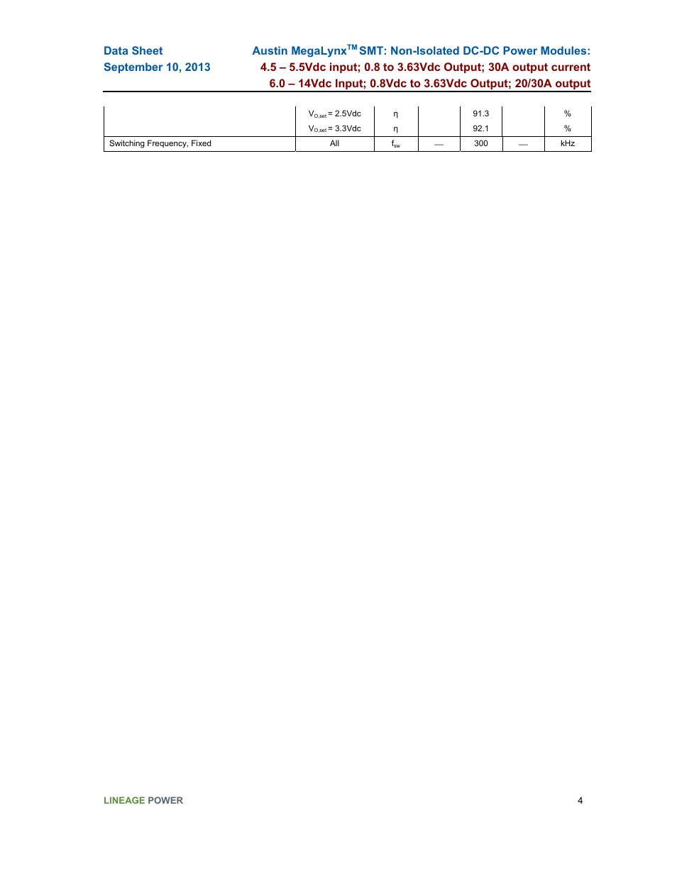 GE Industrial Solutions Austin MegaLynx SMT User Manual | Page 4 / 29