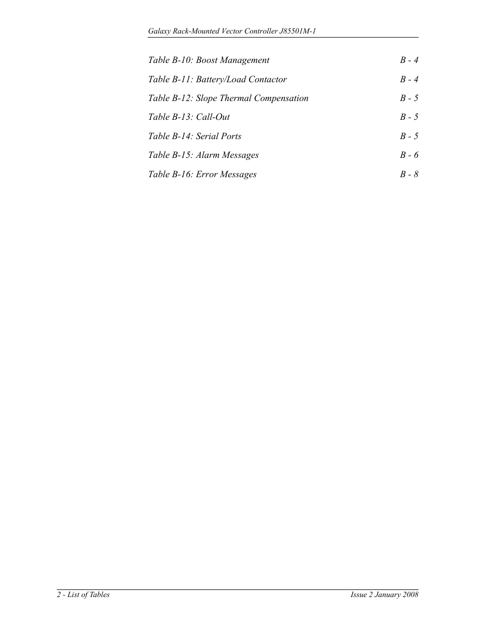 GE Industrial Solutions Galaxy Vector Rack Mounted Controller J85501M-1 User Manual | Page 12 / 90