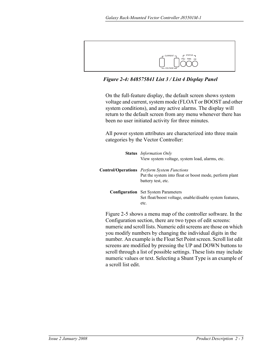 GE Industrial Solutions Galaxy Vector Rack Mounted Controller J85501M-1 User Manual | Page 19 / 90