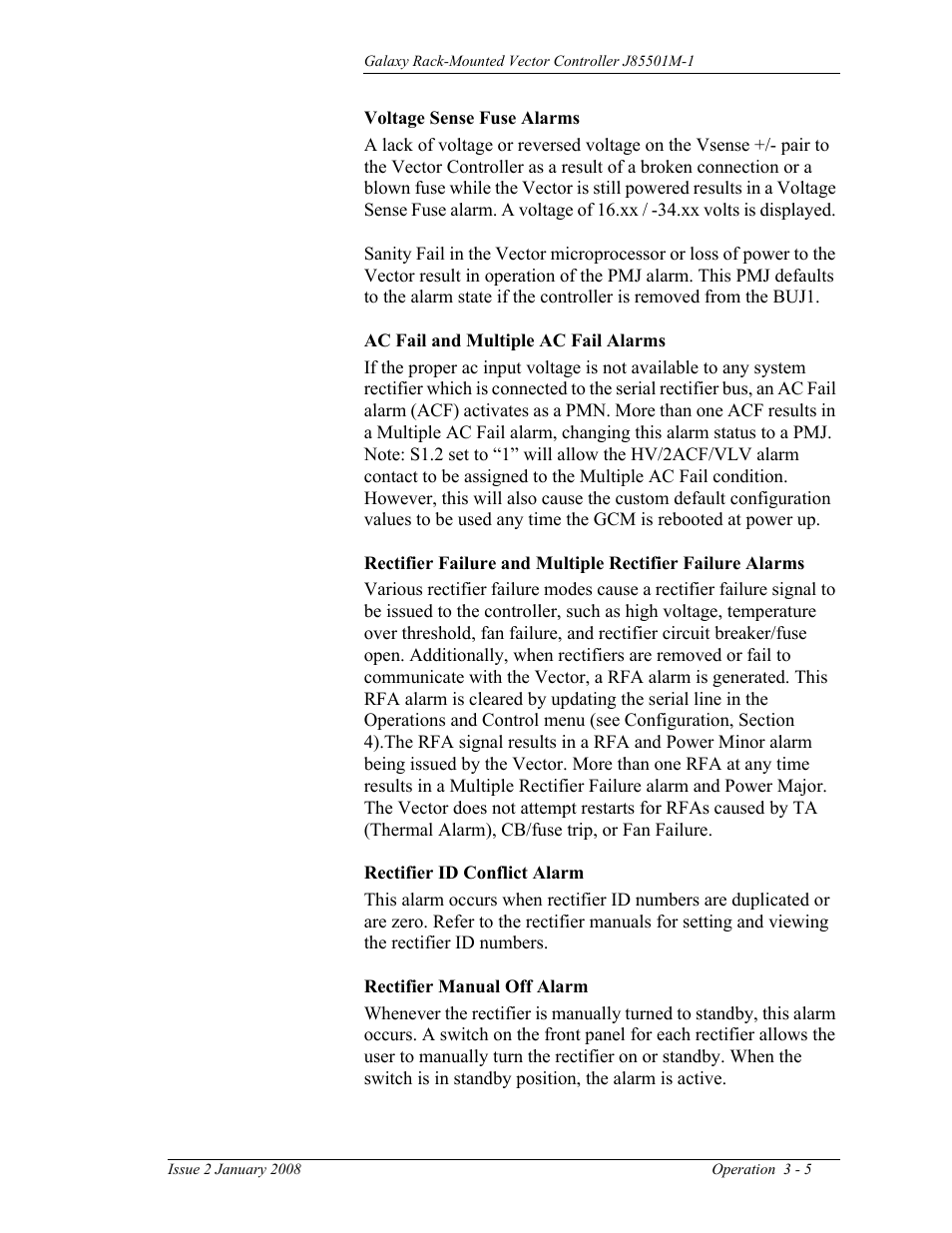 GE Industrial Solutions Galaxy Vector Rack Mounted Controller J85501M-1 User Manual | Page 33 / 90