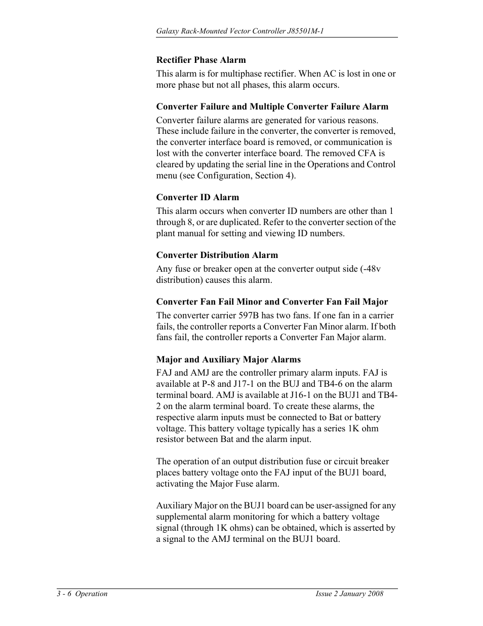 GE Industrial Solutions Galaxy Vector Rack Mounted Controller J85501M-1 User Manual | Page 34 / 90