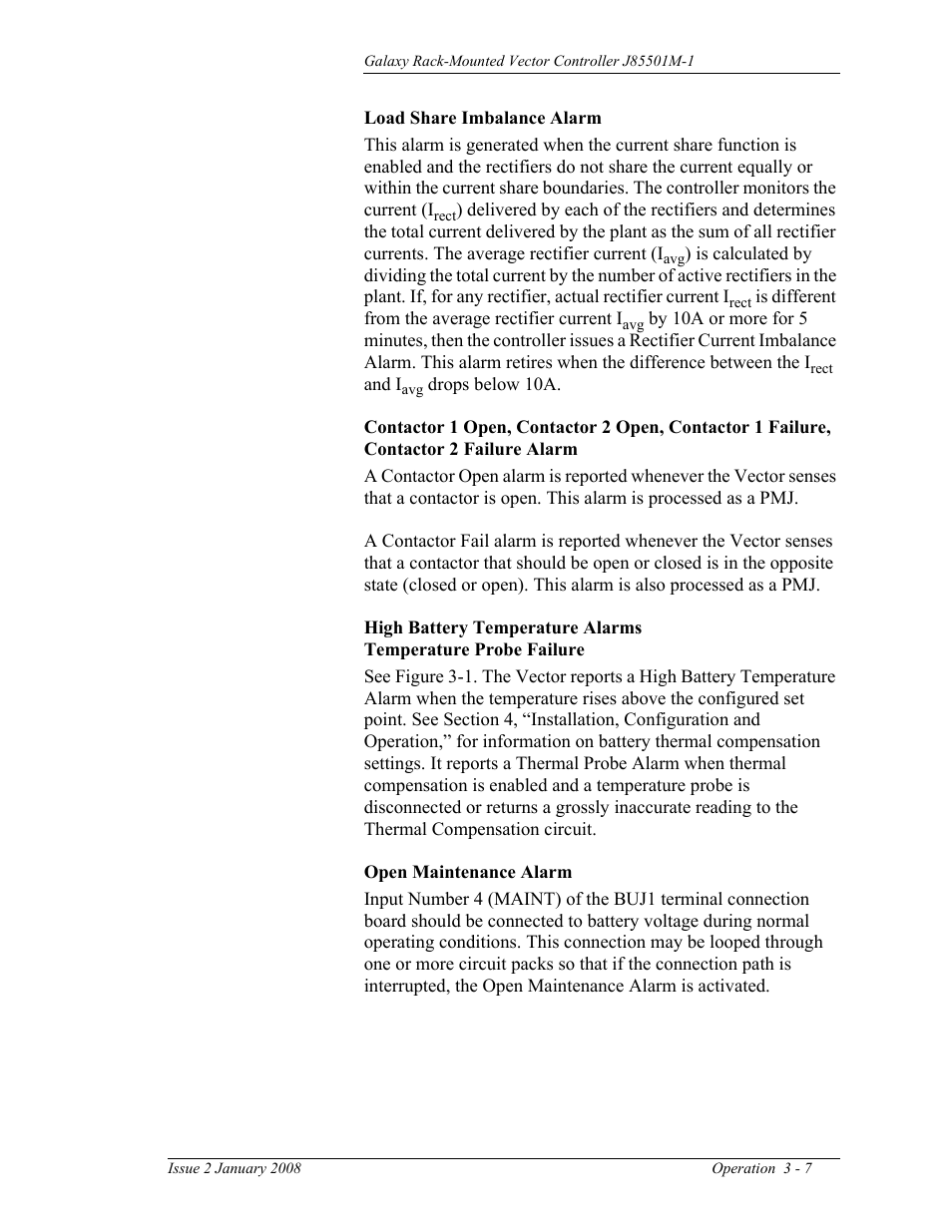 GE Industrial Solutions Galaxy Vector Rack Mounted Controller J85501M-1 User Manual | Page 35 / 90