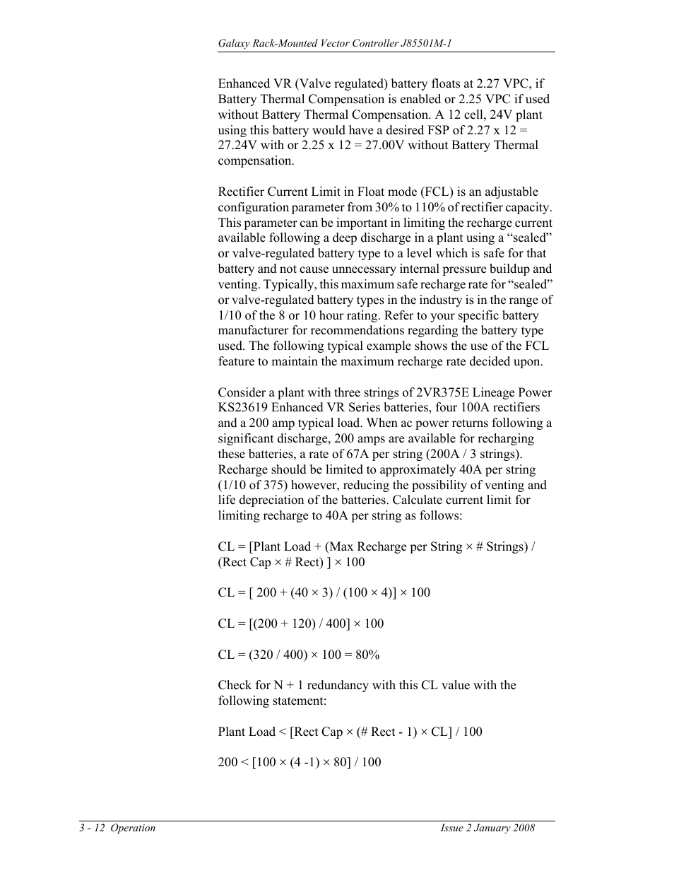 GE Industrial Solutions Galaxy Vector Rack Mounted Controller J85501M-1 User Manual | Page 40 / 90