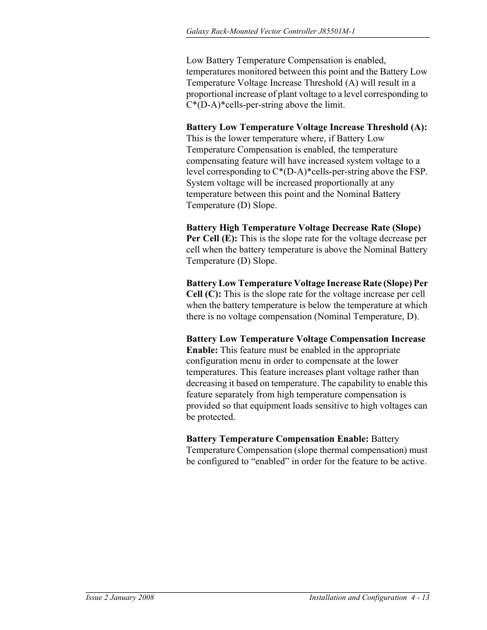 GE Industrial Solutions Galaxy Vector Rack Mounted Controller J85501M-1 User Manual | Page 59 / 90