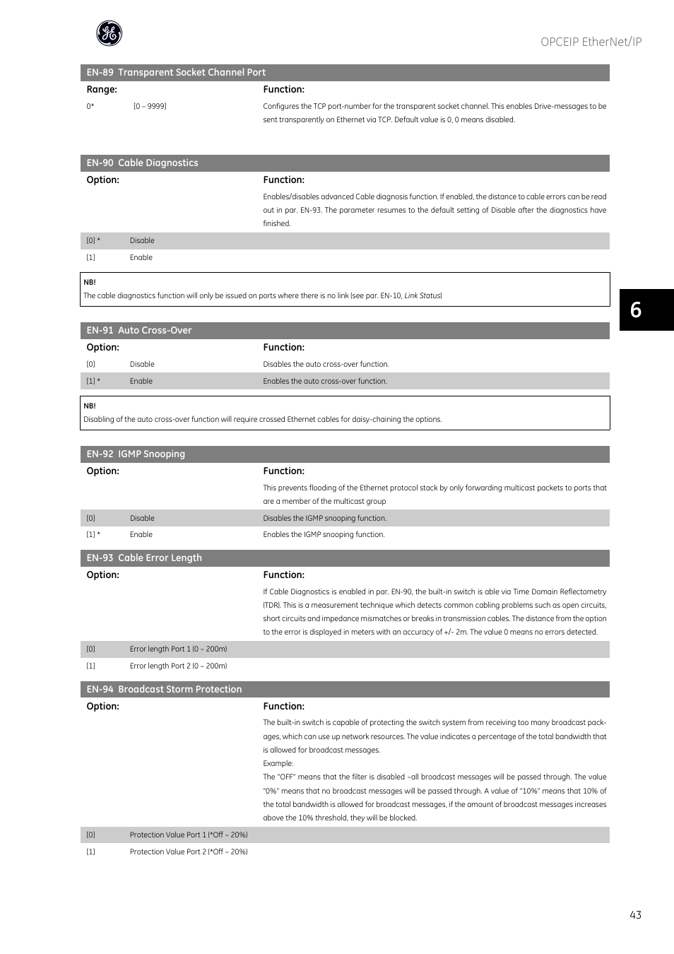 Opceip ethernet/ip | GE Industrial Solutions AF-600 FP OPCEIP EtherNet_IP User Manual | Page 44 / 64