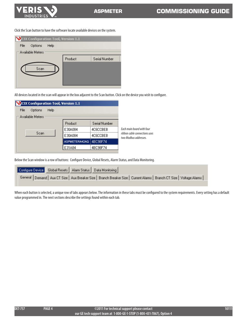 Commissioning guide | GE Industrial Solutions ASPMETER commiss User Manual | Page 4 / 18