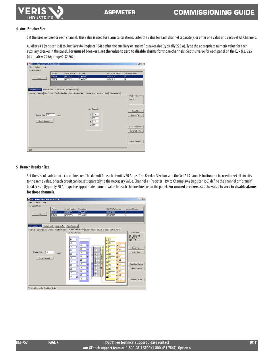 Commissioning guide | GE Industrial Solutions ASPMETER commiss User Manual | Page 7 / 18