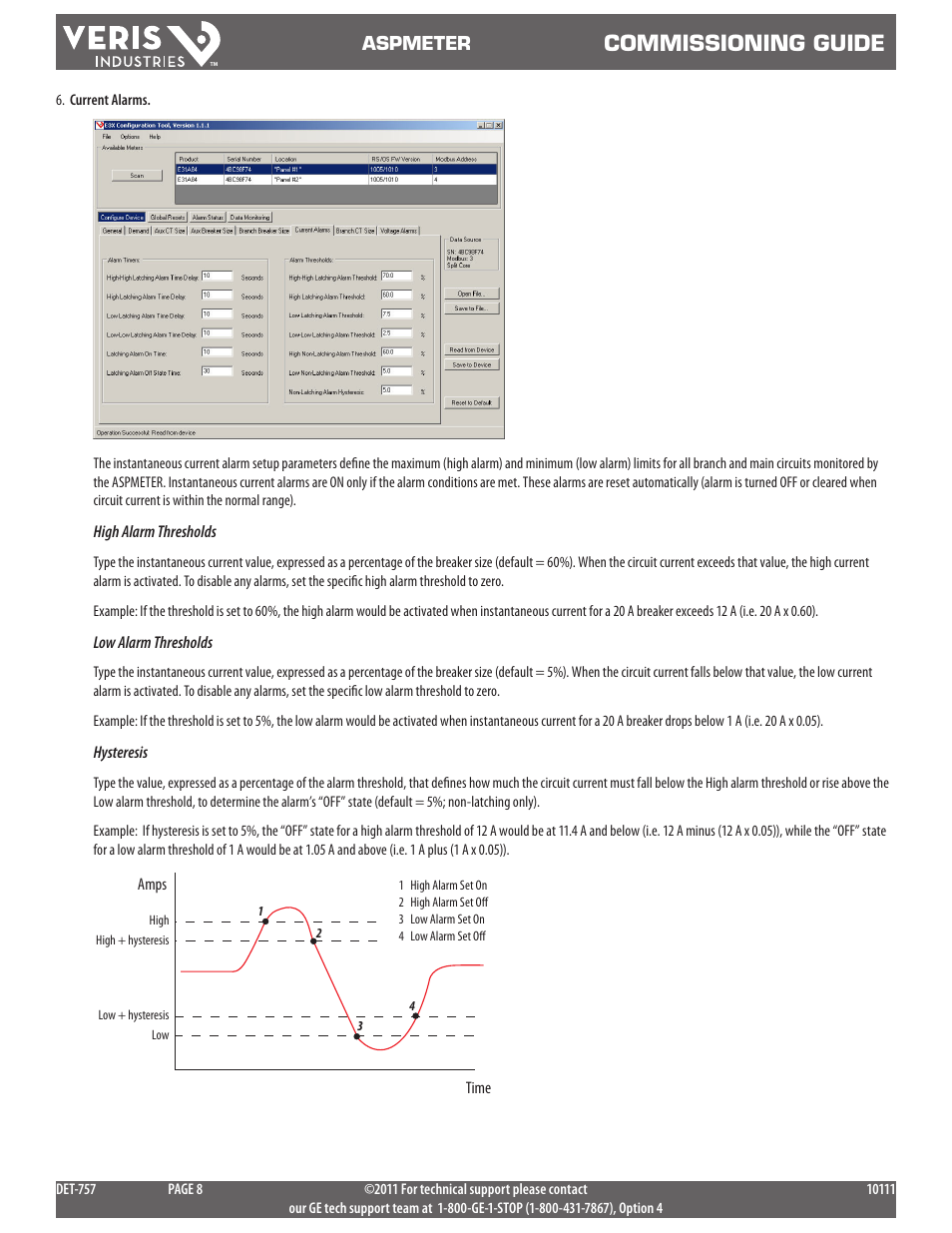 Commissioning guide | GE Industrial Solutions ASPMETER commiss User Manual | Page 8 / 18