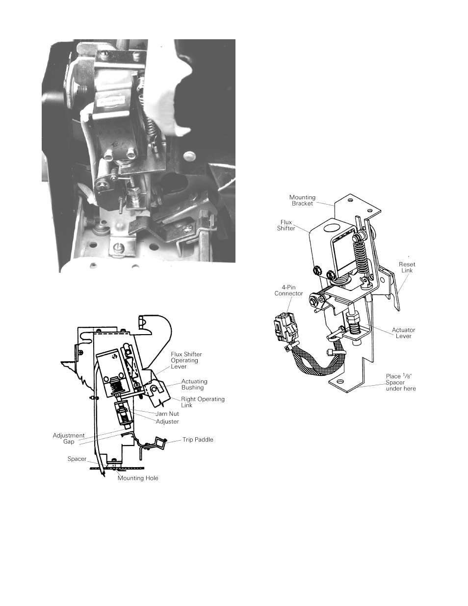 Reassembled breaker), Flux shifter as isntalled on the breaker | GE Industrial Solutions ProTrip Conversion Kits AK-15, AK-25, and AKU-25 User Manual | Page 9 / 20