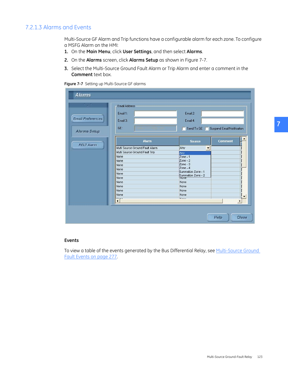 3 alarms and events | GE Industrial Solutions Entellisys 5.0 User Manual User Manual | Page 123 / 310