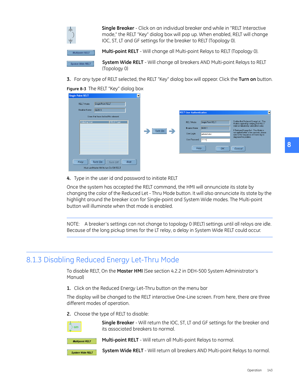 3 disabling reduced energy let-thru mode | GE Industrial Solutions Entellisys 5.0 User Manual User Manual | Page 147 / 310