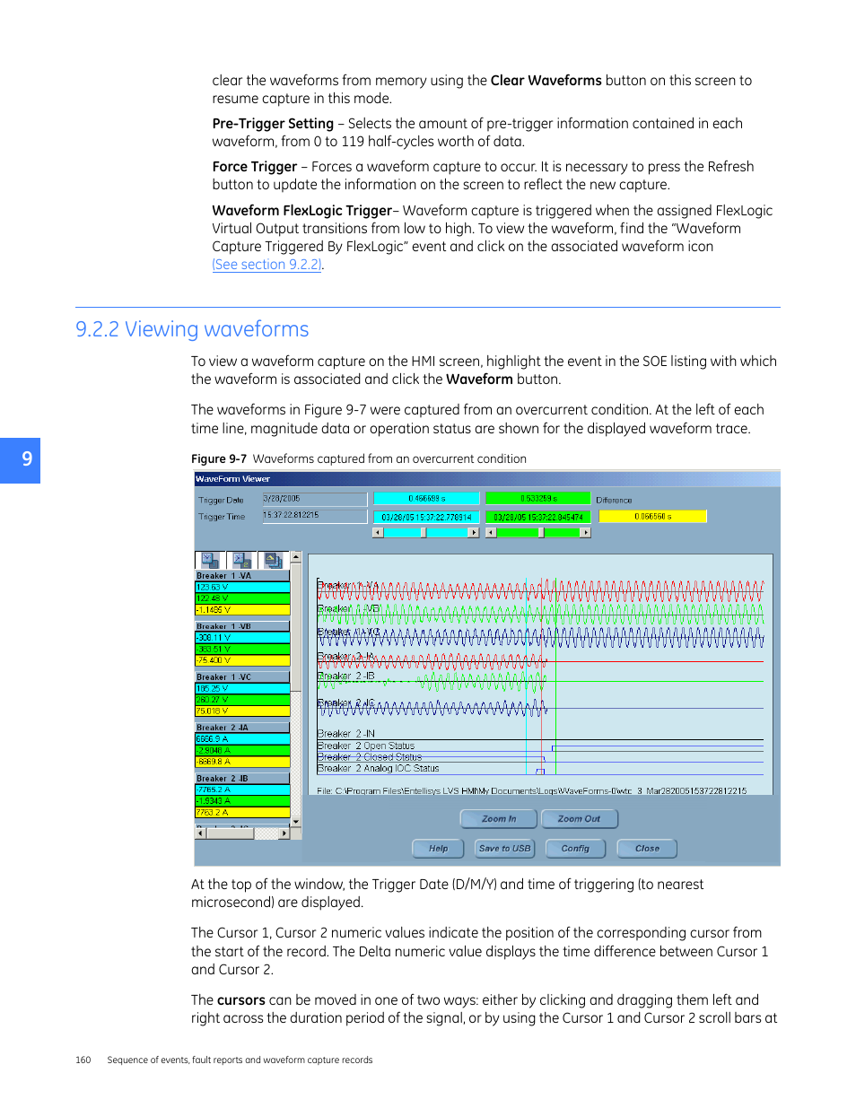 2 viewing waveforms | GE Industrial Solutions Entellisys 5.0 User Manual User Manual | Page 164 / 310