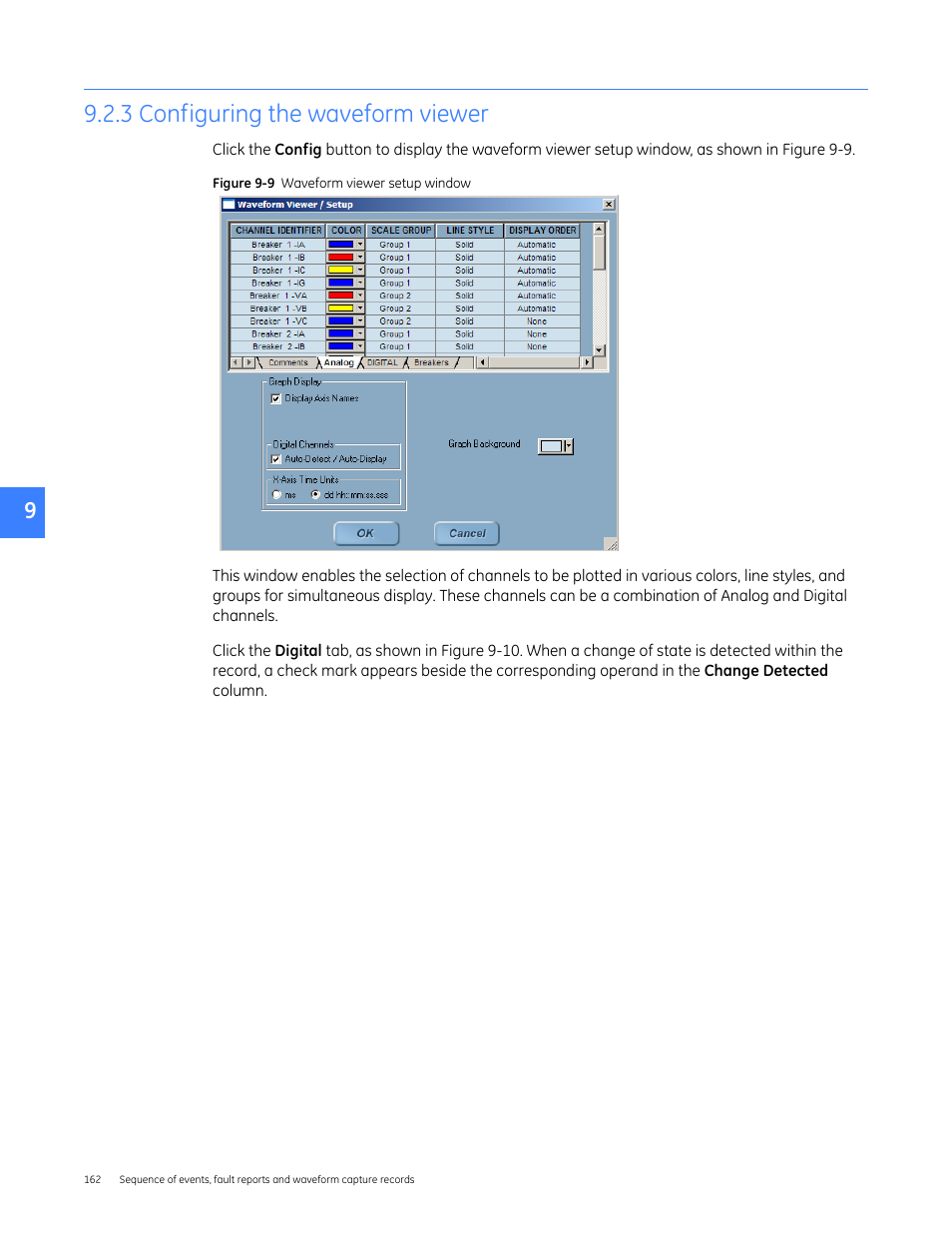 3 configuring the waveform viewer | GE Industrial Solutions Entellisys 5.0 User Manual User Manual | Page 166 / 310