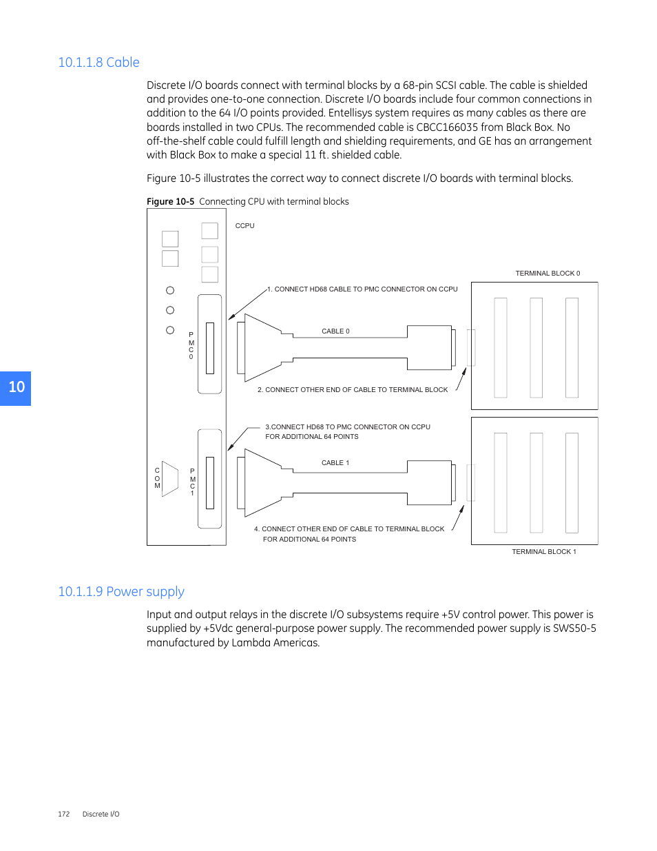 8 cable, 9 power supply | GE Industrial Solutions Entellisys 5.0 User Manual User Manual | Page 176 / 310