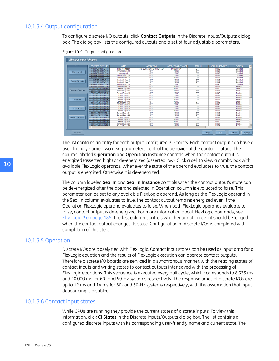 4 output configuration, 5 operation, 6 contact input states | GE Industrial Solutions Entellisys 5.0 User Manual User Manual | Page 182 / 310
