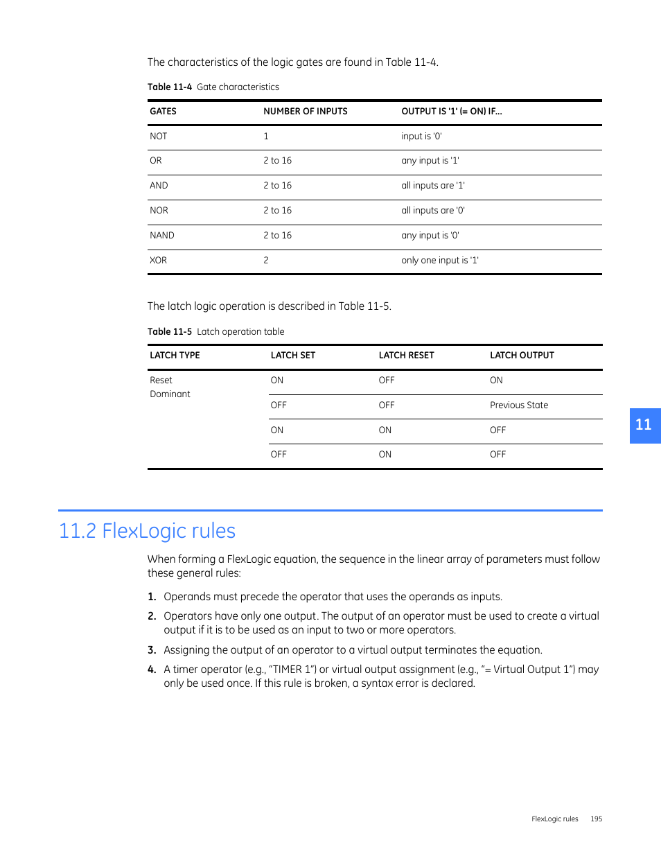 2 flexlogic rules | GE Industrial Solutions Entellisys 5.0 User Manual User Manual | Page 205 / 310