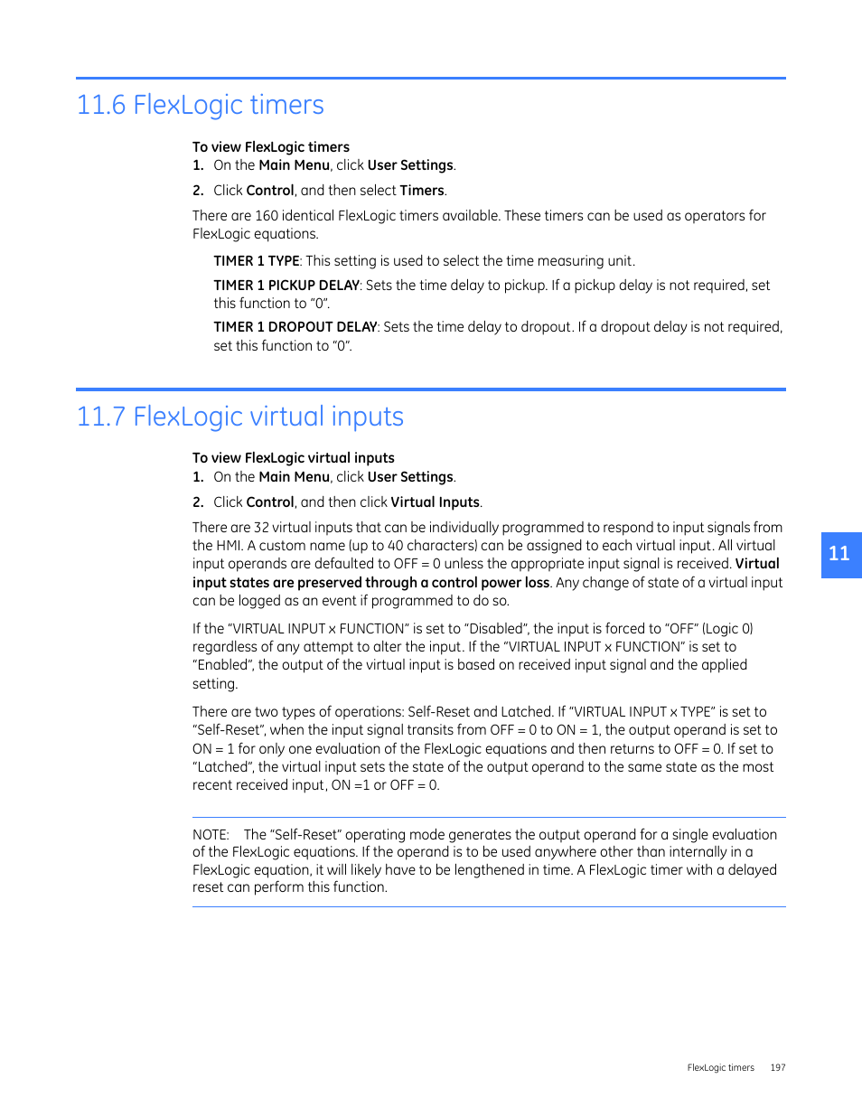 6 flexlogic timers, 7 flexlogic virtual inputs | GE Industrial Solutions Entellisys 5.0 User Manual User Manual | Page 207 / 310