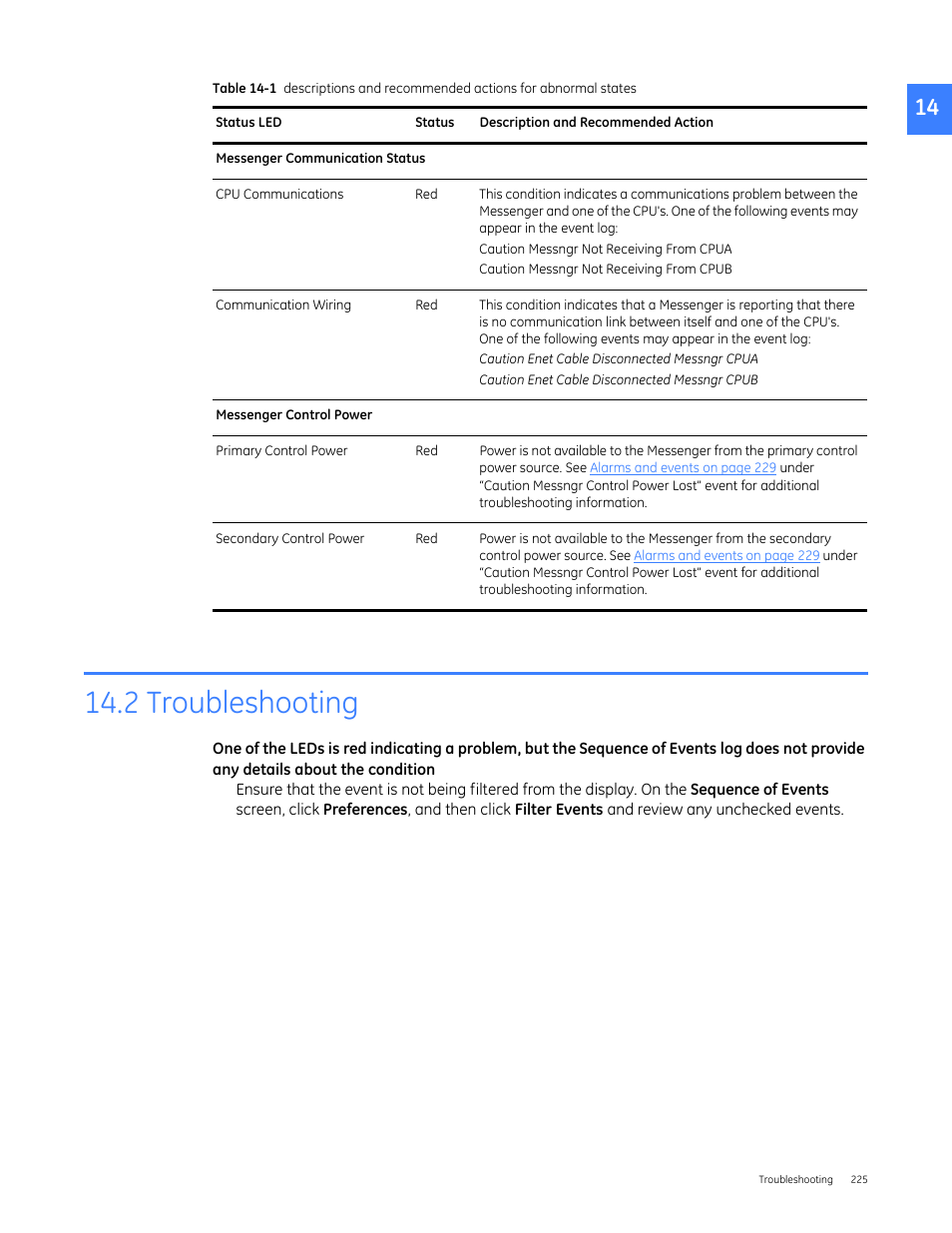 2 troubleshooting | GE Industrial Solutions Entellisys 5.0 User Manual User Manual | Page 235 / 310