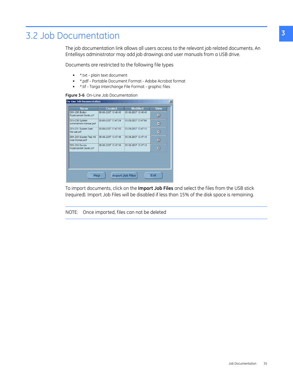 2 job documentation | GE Industrial Solutions Entellisys 5.0 User Manual User Manual | Page 35 / 310