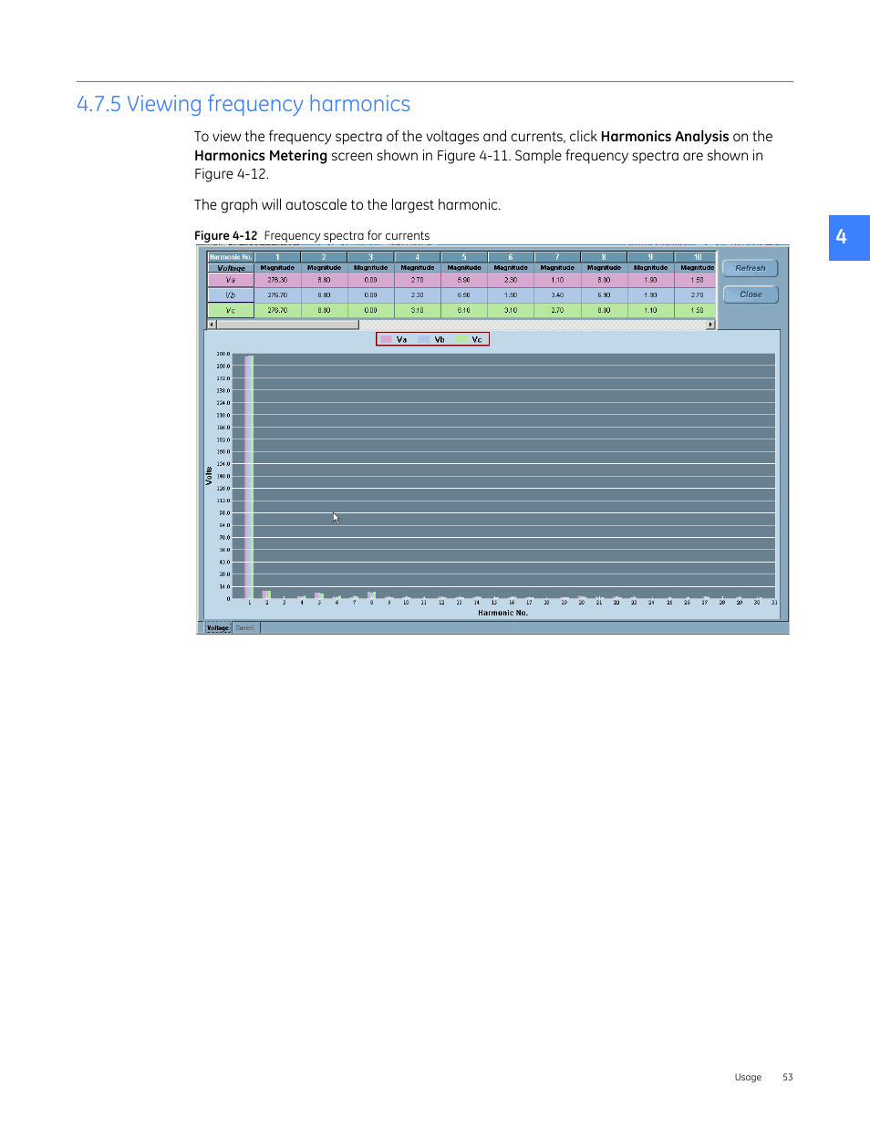 5 viewing frequency harmonics | GE Industrial Solutions Entellisys 5.0 User Manual User Manual | Page 53 / 310