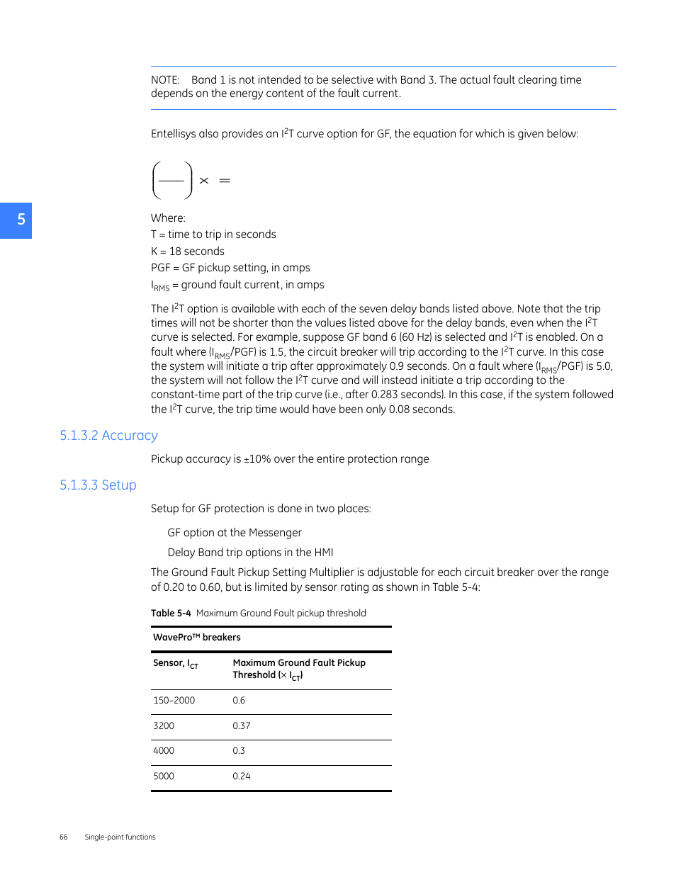 2 accuracy, 3 setup, Kt p i | GE Industrial Solutions Entellisys 5.0 User Manual User Manual | Page 66 / 310