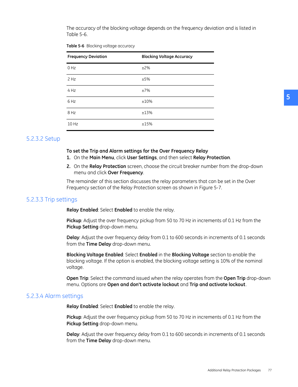 2 setup, 3 trip settings, 4 alarm settings | GE Industrial Solutions Entellisys 5.0 User Manual User Manual | Page 77 / 310